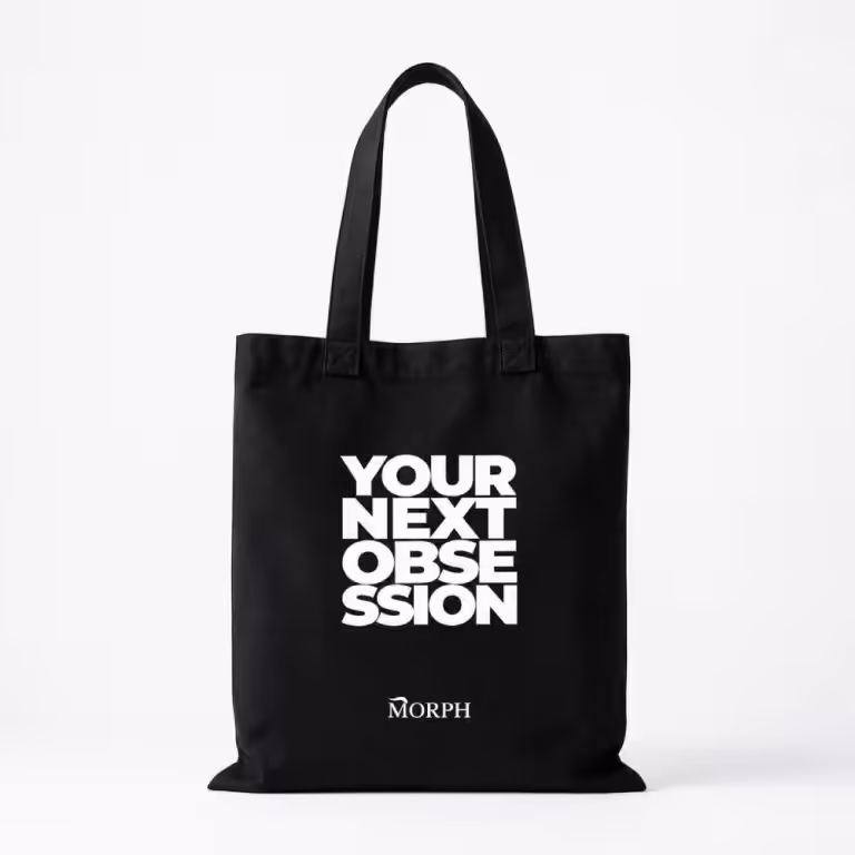 Morph Black Tote Bag
